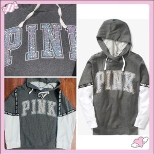 VS PINK MERMAID CRYSTAL BLING HOODIE XL